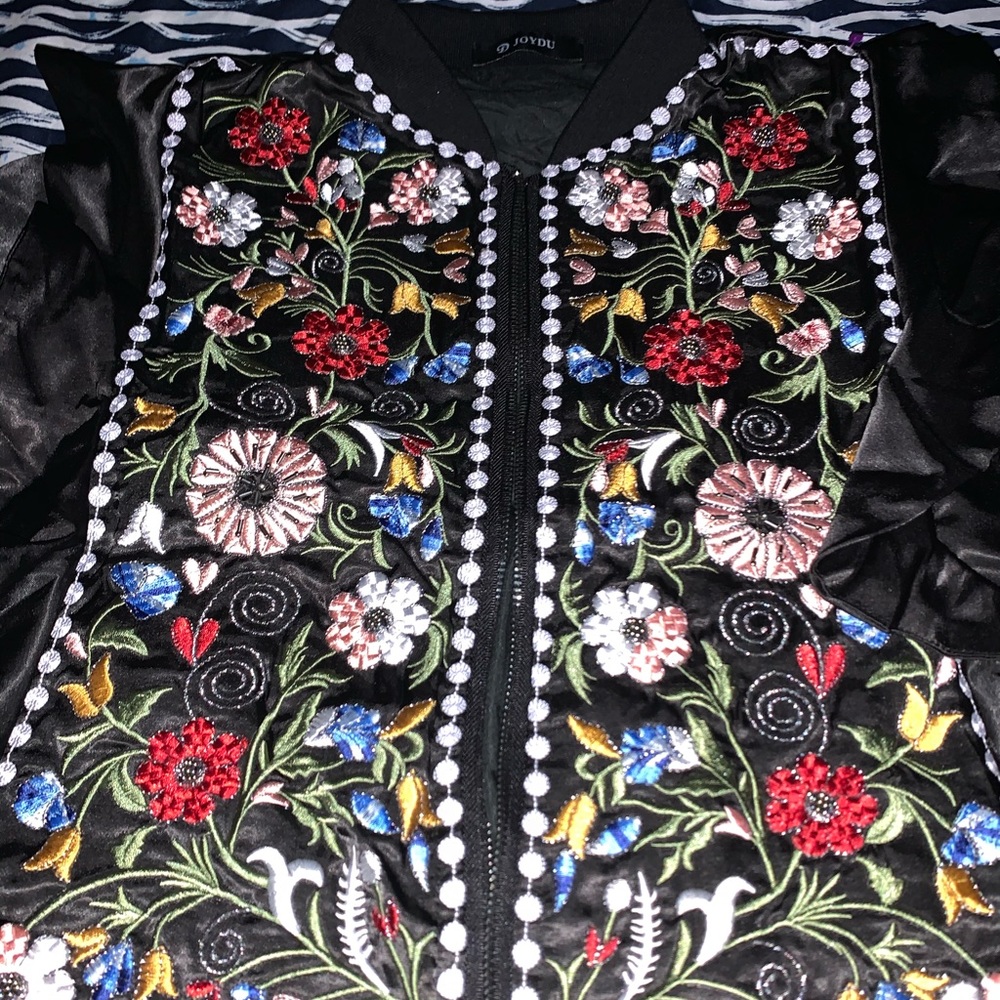 Stylist silk women biker jacket